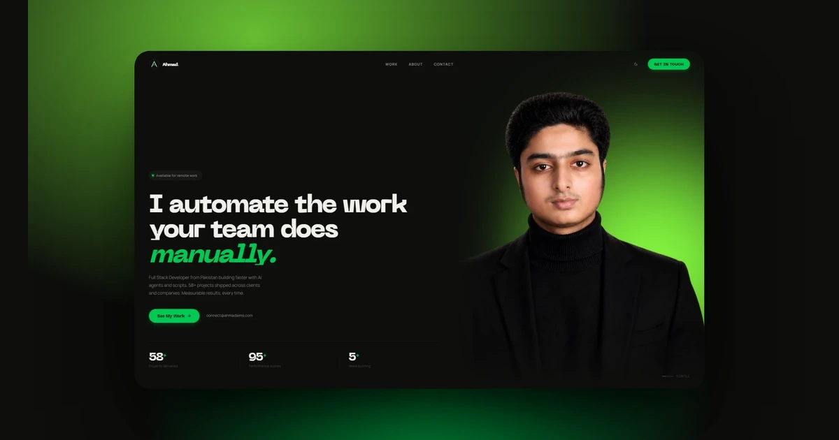 Ahmad Bin Munir - Full Stack Developer & AI Automation Builder | Pakistan